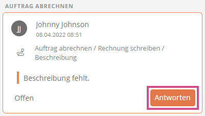 Kommentar beantworten